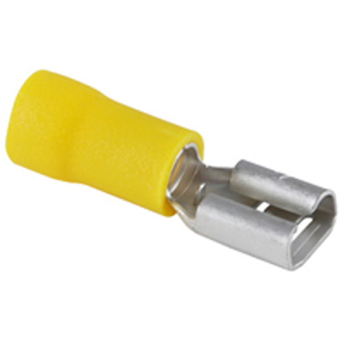 Female Disconnect Pvc Insulated 12-10awg .250 Inch Tin Plated Brass 50/pkg                          