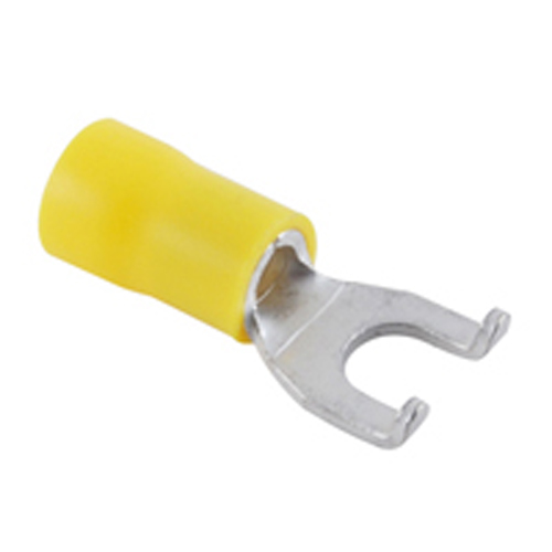 Spade Terminal Flange Pvc Insulated 12-10awg #10 Stud Tin Plated Copper 50/pkg                      