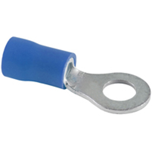 Ring Terminal Pvc Insulated 16-14awg #1/4 Stud Tin Plated Copper