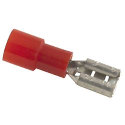 Female Disconnect Nylon Insulated 22-18awg .250 Inch Tin Plated Brass 50/pkg                        