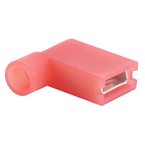 Flag Terminal Nylon Insulated 22-18awg Tin Plated Brass Crimp On 50/pkg                             